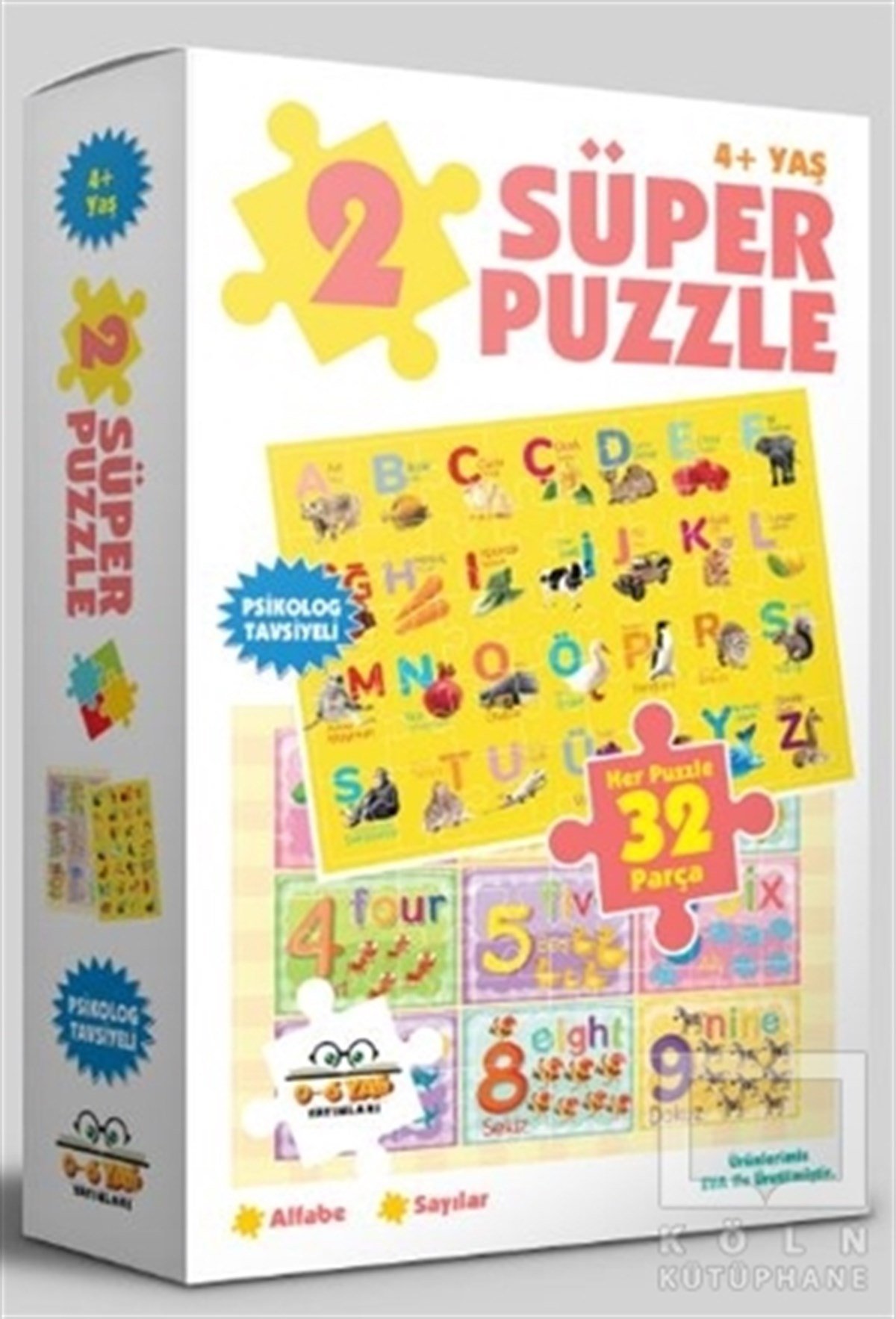 Köln KütüphaneYapboz2 Süper Puzzle / Alfabe - Sayılar 4+ Yaş