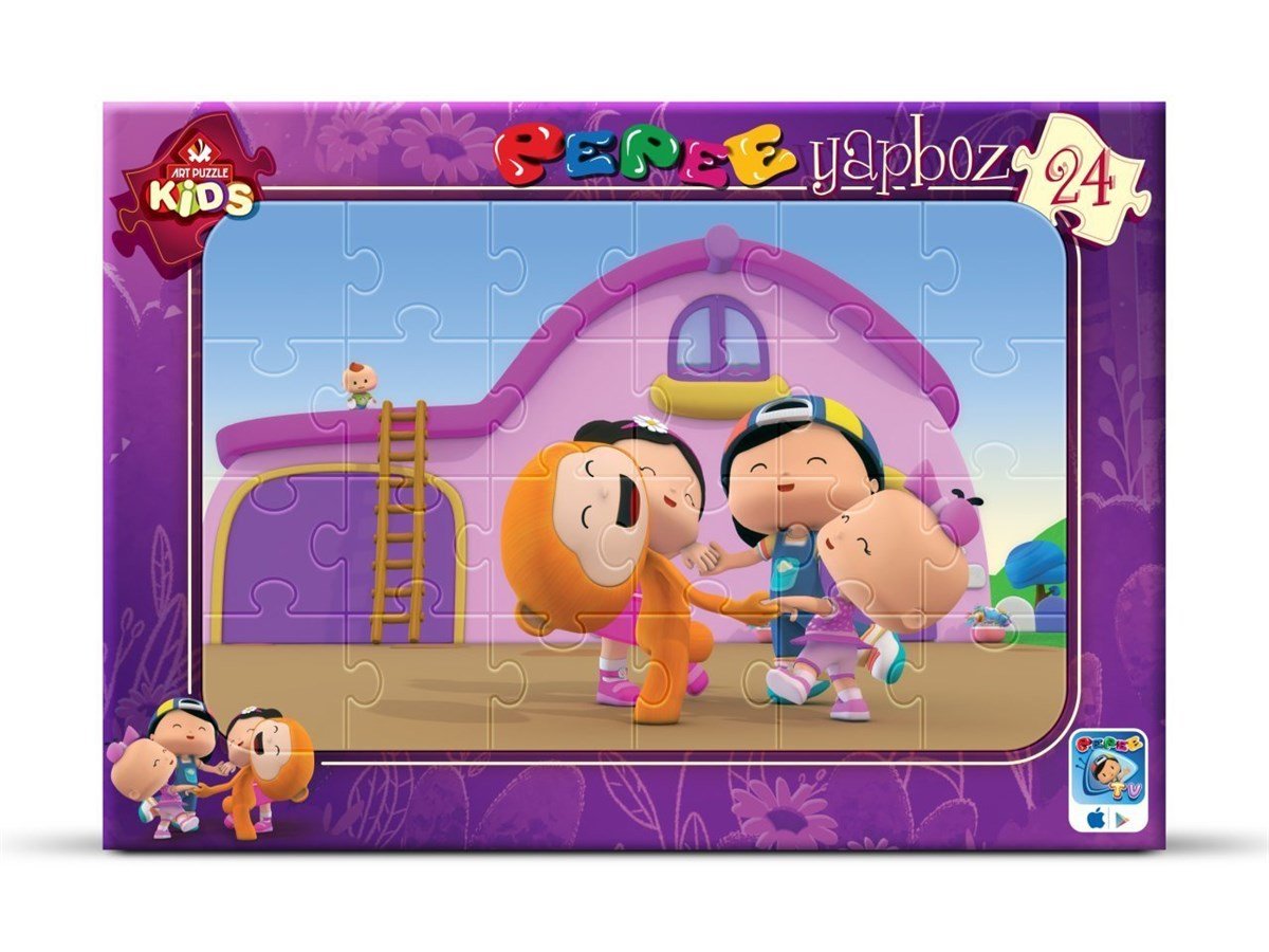 Art Çocuk Puzzle Pepee Kutu Kutu Pense Oynuyor 24 Parça