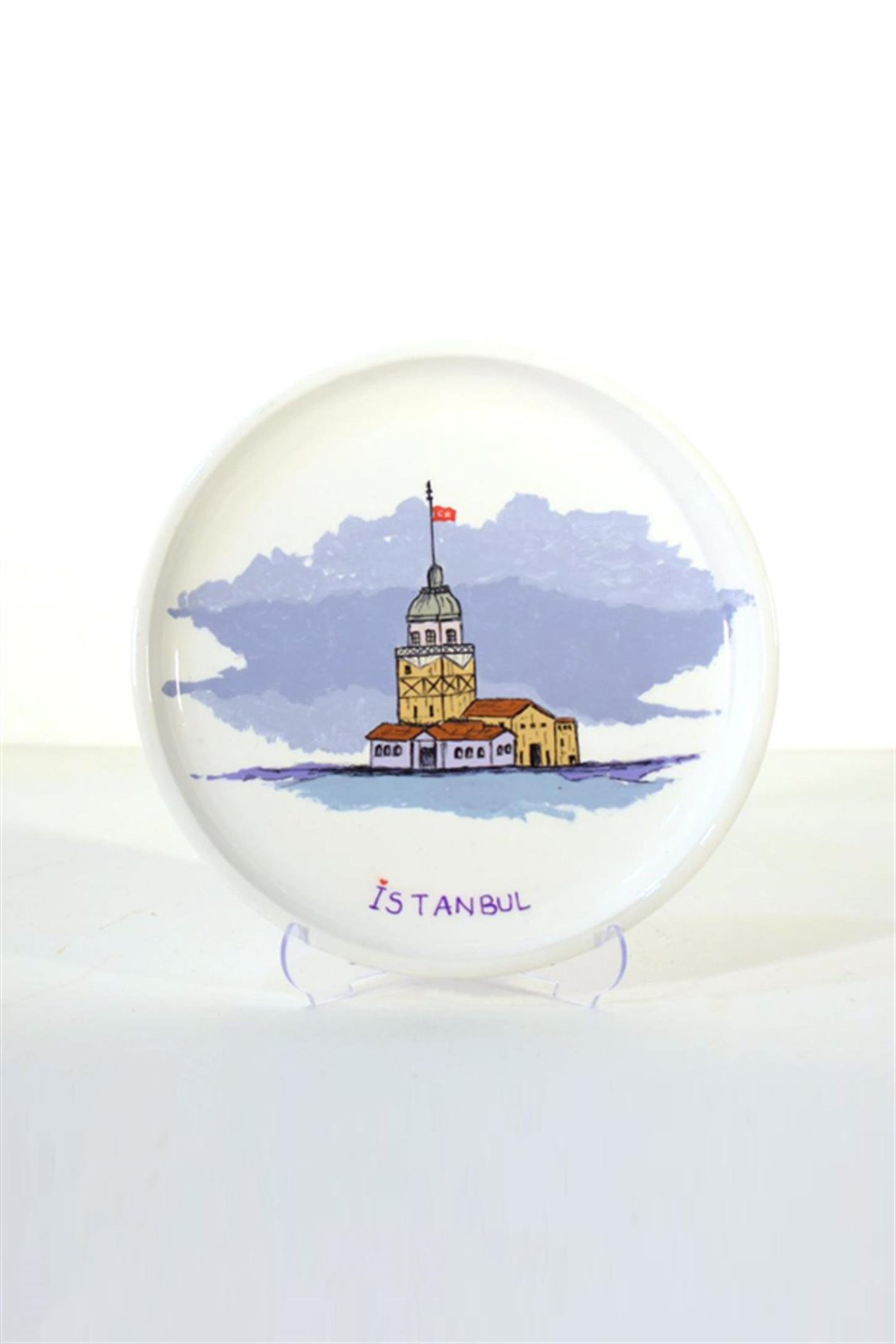 Emaye Tepsi 26 cm Beyaz Galata