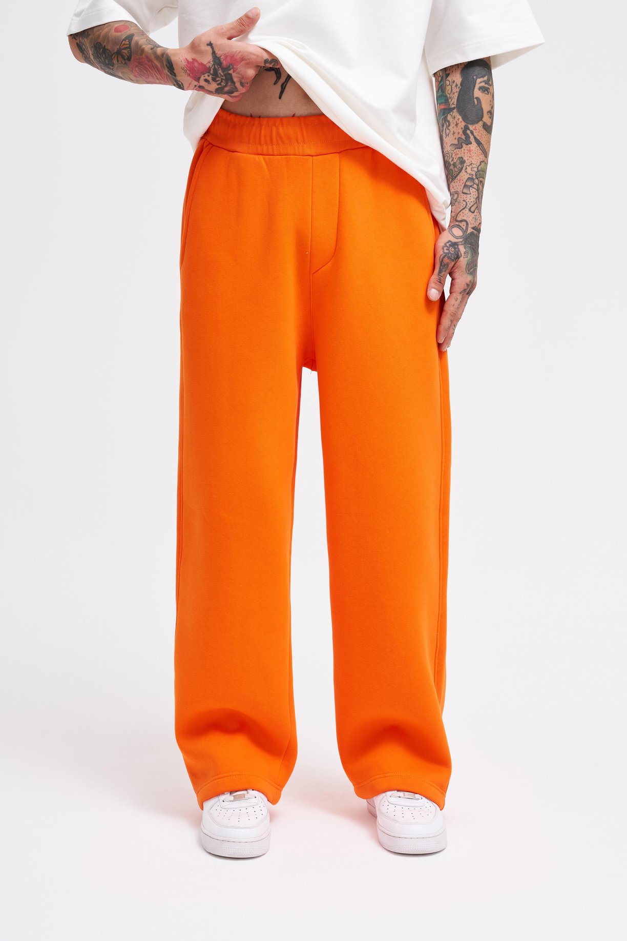 Erkek Baggy Oversize Turuncu Eşofman Altı