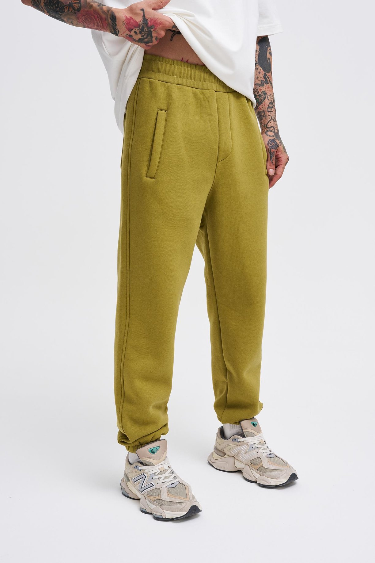 Erkek Basic Jogger Relaxed Yeşil Eşofman Altı
