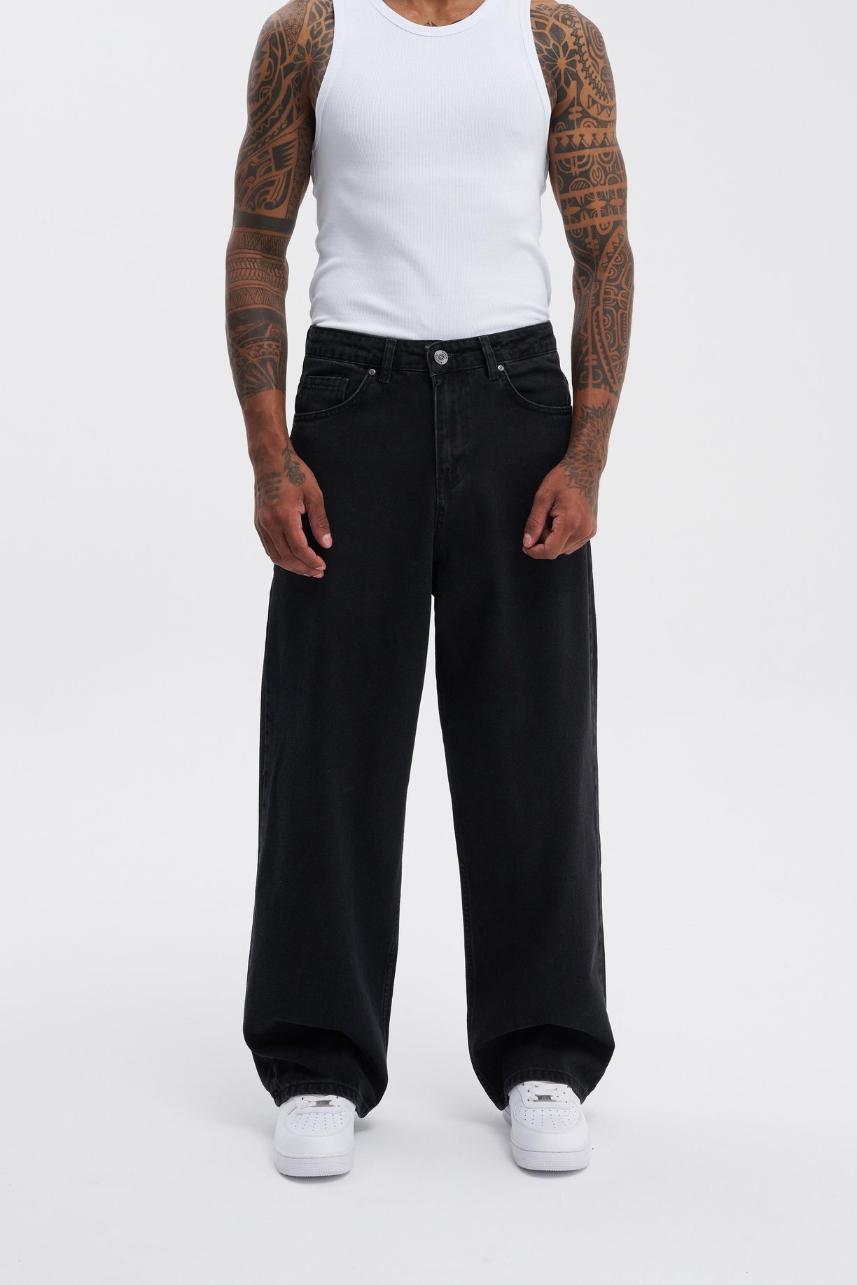 Erkek Oversize Baggy Jean Black