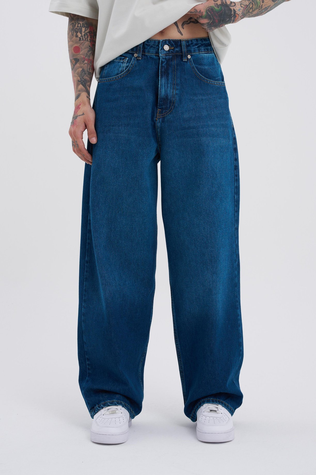 Erkek Oversize Baggy Jean Dark Blue