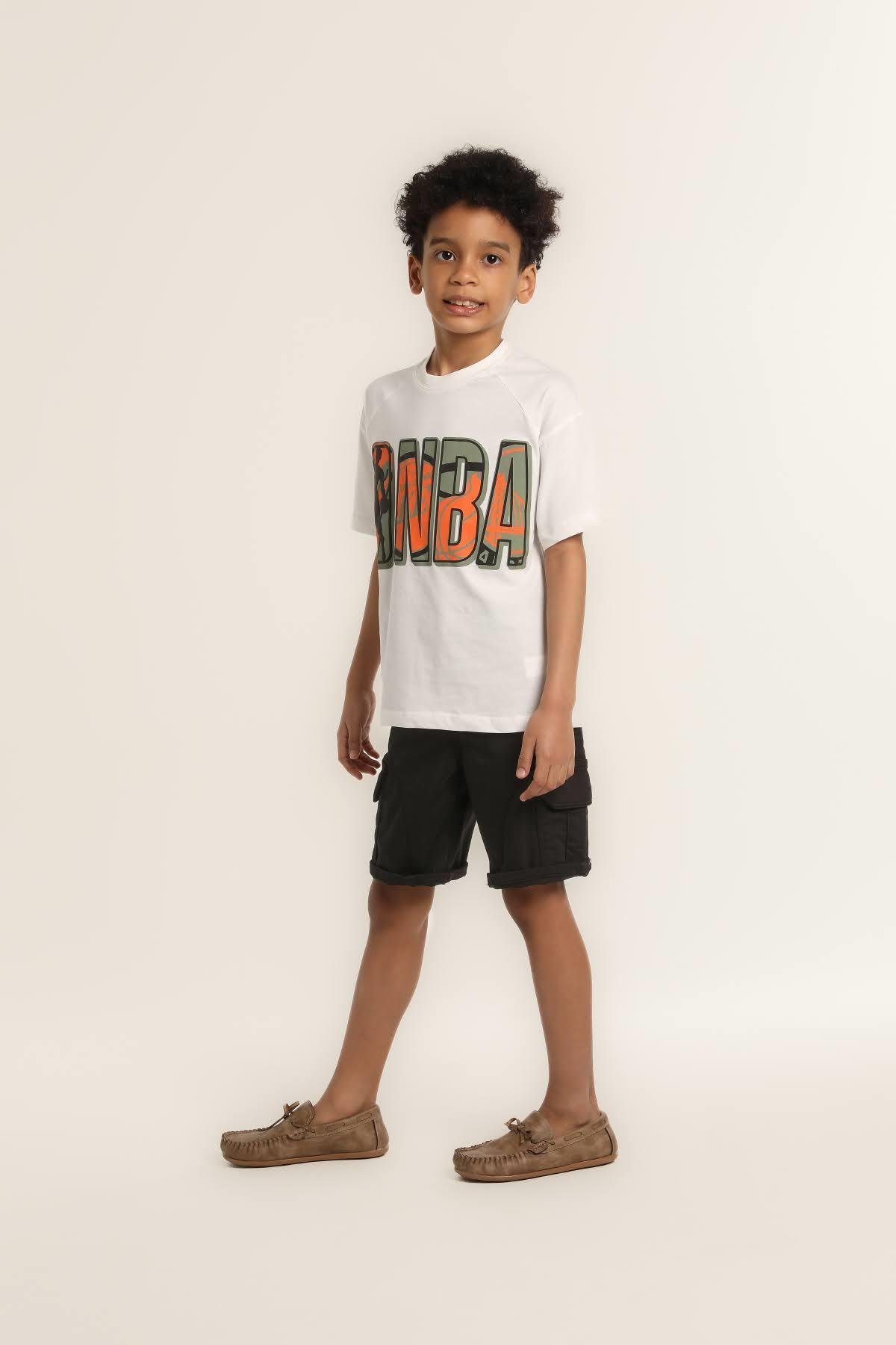 Erkek Çocuk NBA Baskılı Tshirt