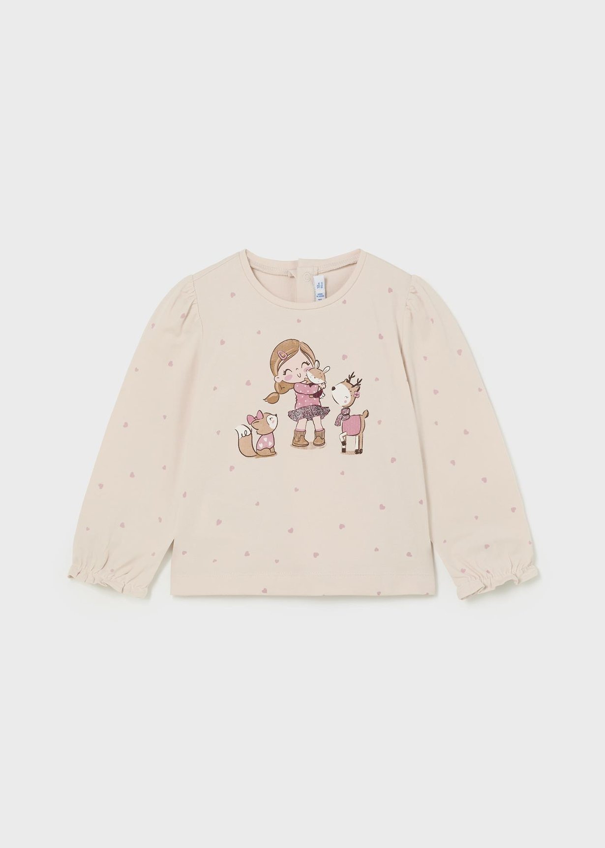 0-36 Ay Mayoral Kız Bebek Baskılı Sweatshirt