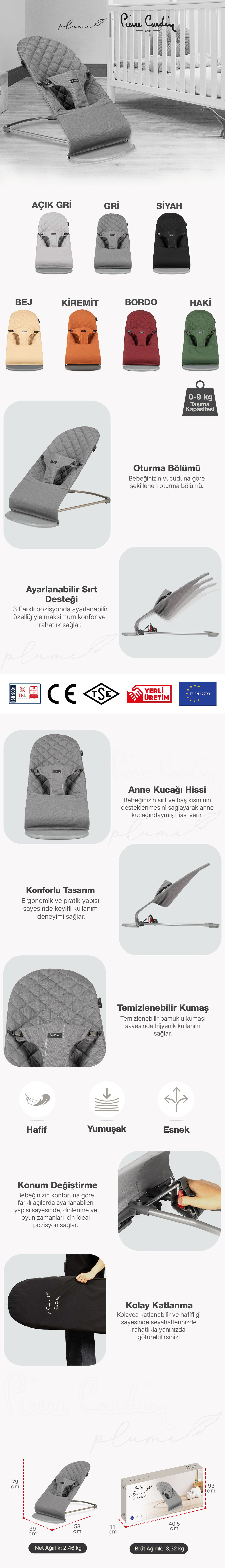 Pierre Cardin Plume Ev Tipi Ana Kucağı Bej ürün özellikleri