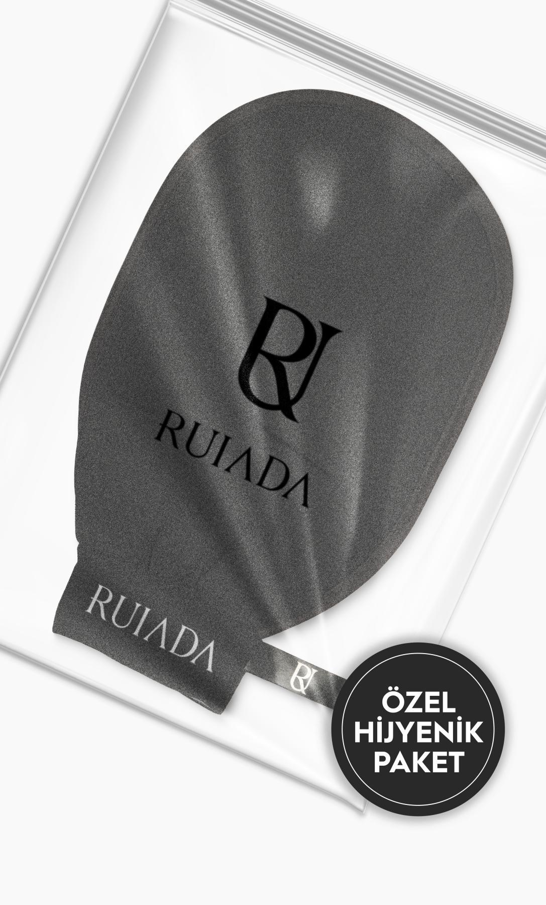 Siyah Banyo Duş Kesesi Peeling Eldiveni %100 Floş İpek Premium Unisex
