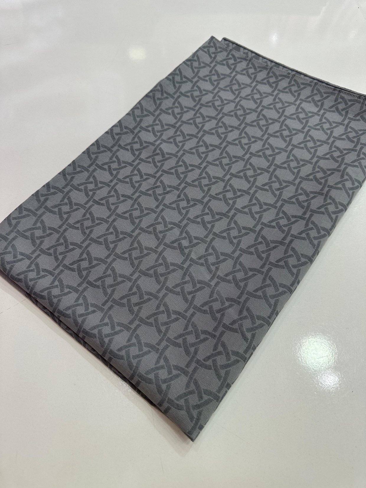 Geometrik Desen Şal (Gümüş)