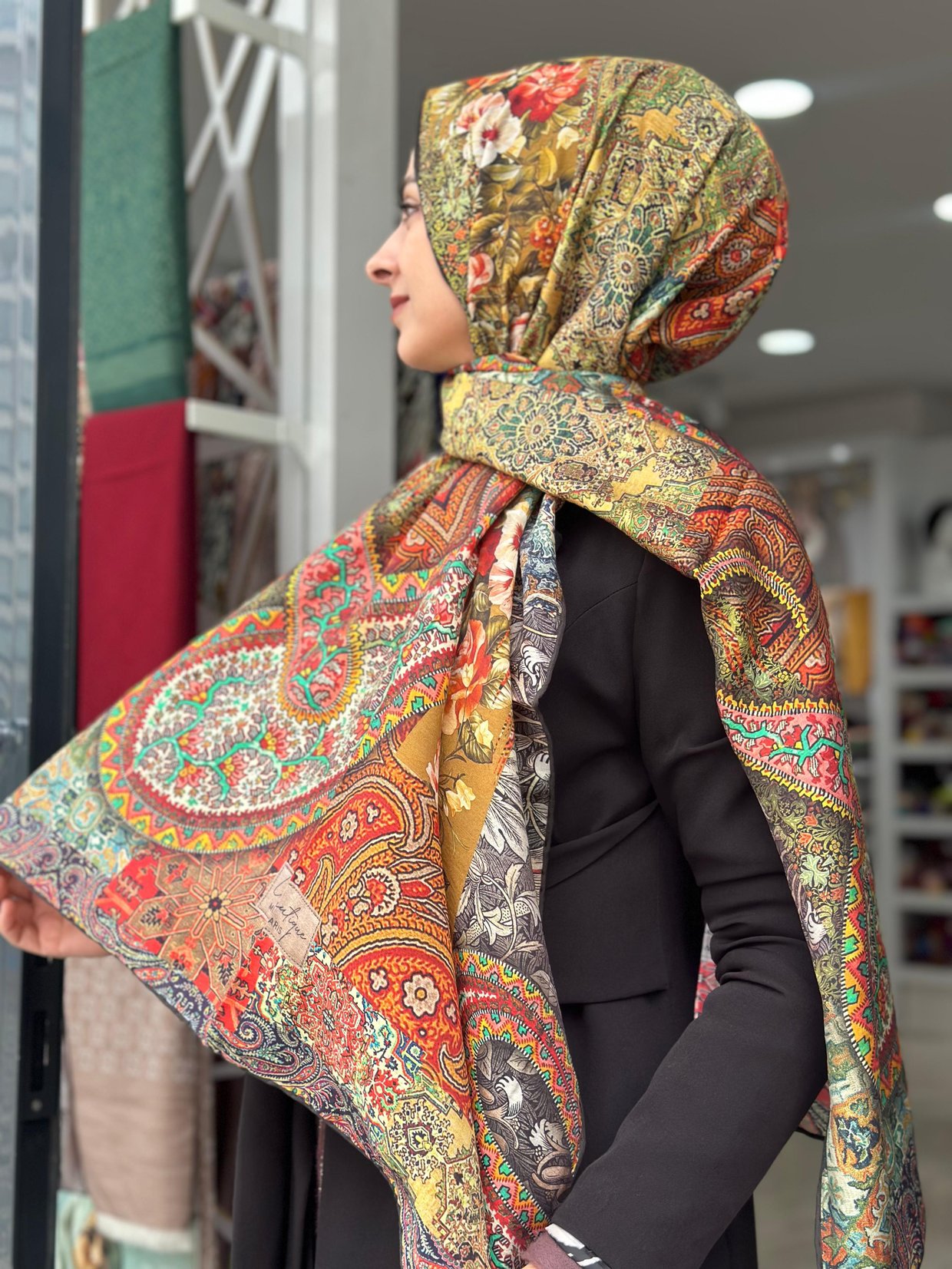 La Boutique Desenli Güz Şal 2404-01