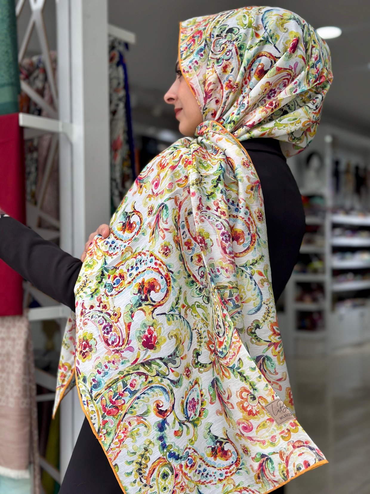 La Boutique Desenli Güz Şal 2405-01