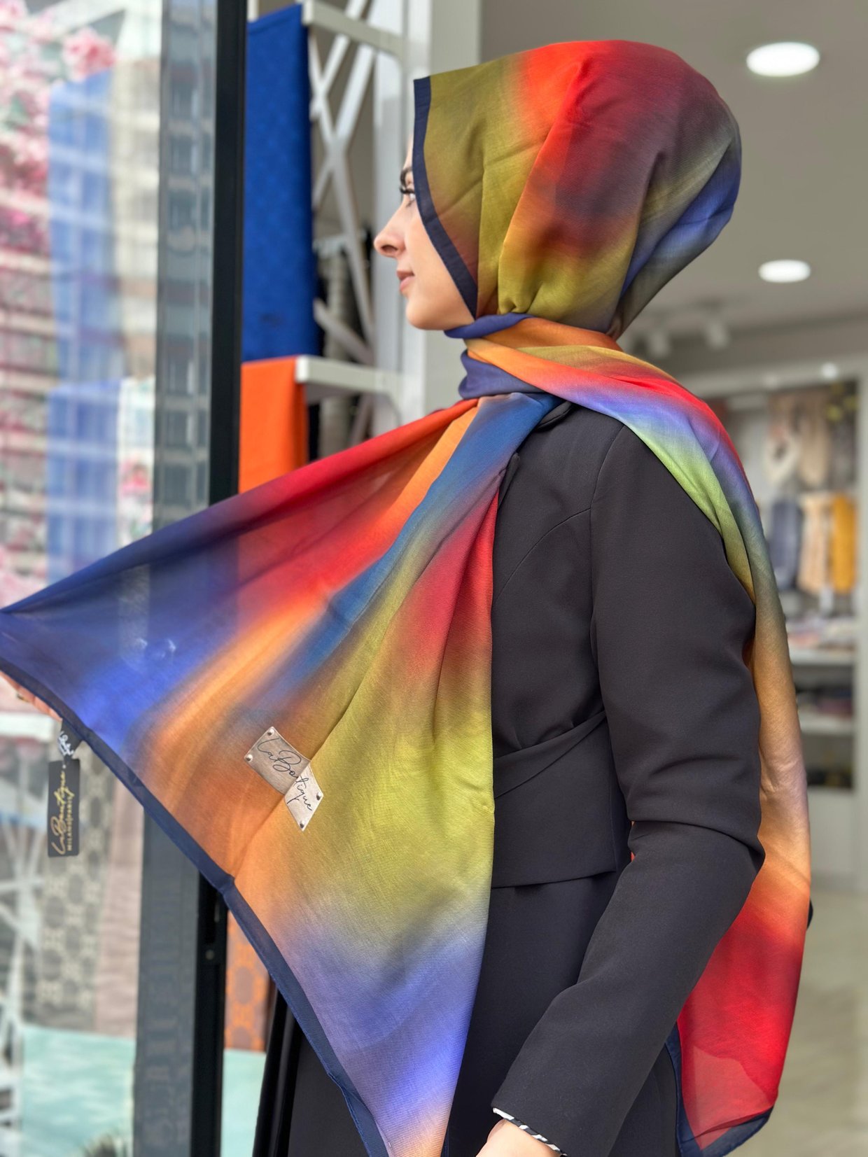 La Boutique Desenli Şal 2069-05