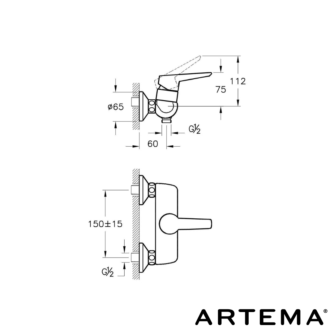 Artema Solid S Duş Bataryası A42445