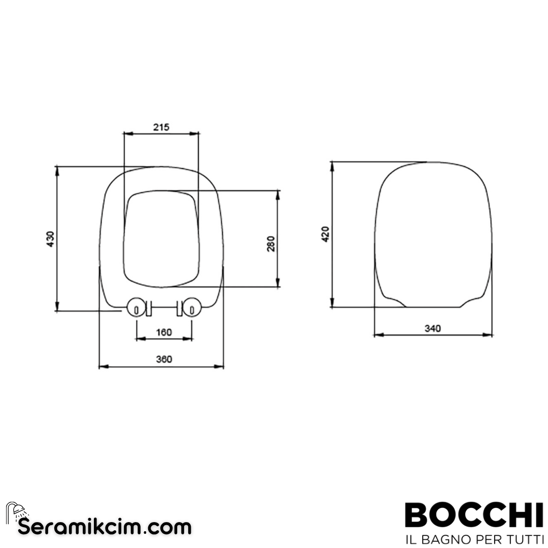 Bocchi Fenice Klozet Kapağı Beyaz A0327-001 - A0327-001