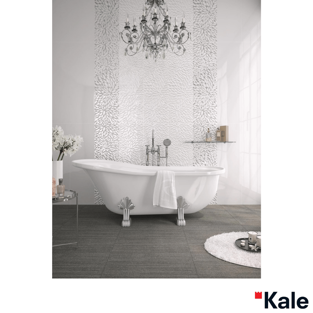 Çanakkale Seramik RP-6954R Shiro Flower Beyaz Parlak Rektifiye 33x110