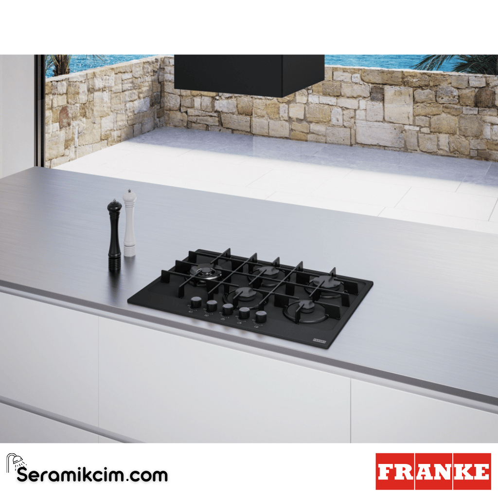 Franke Maris FHMA 755 4G DCL MB C Tezgahüstü 5 Gözlü 730x510mm Gazlı Ocak Mat Siyah - 106.0670.114