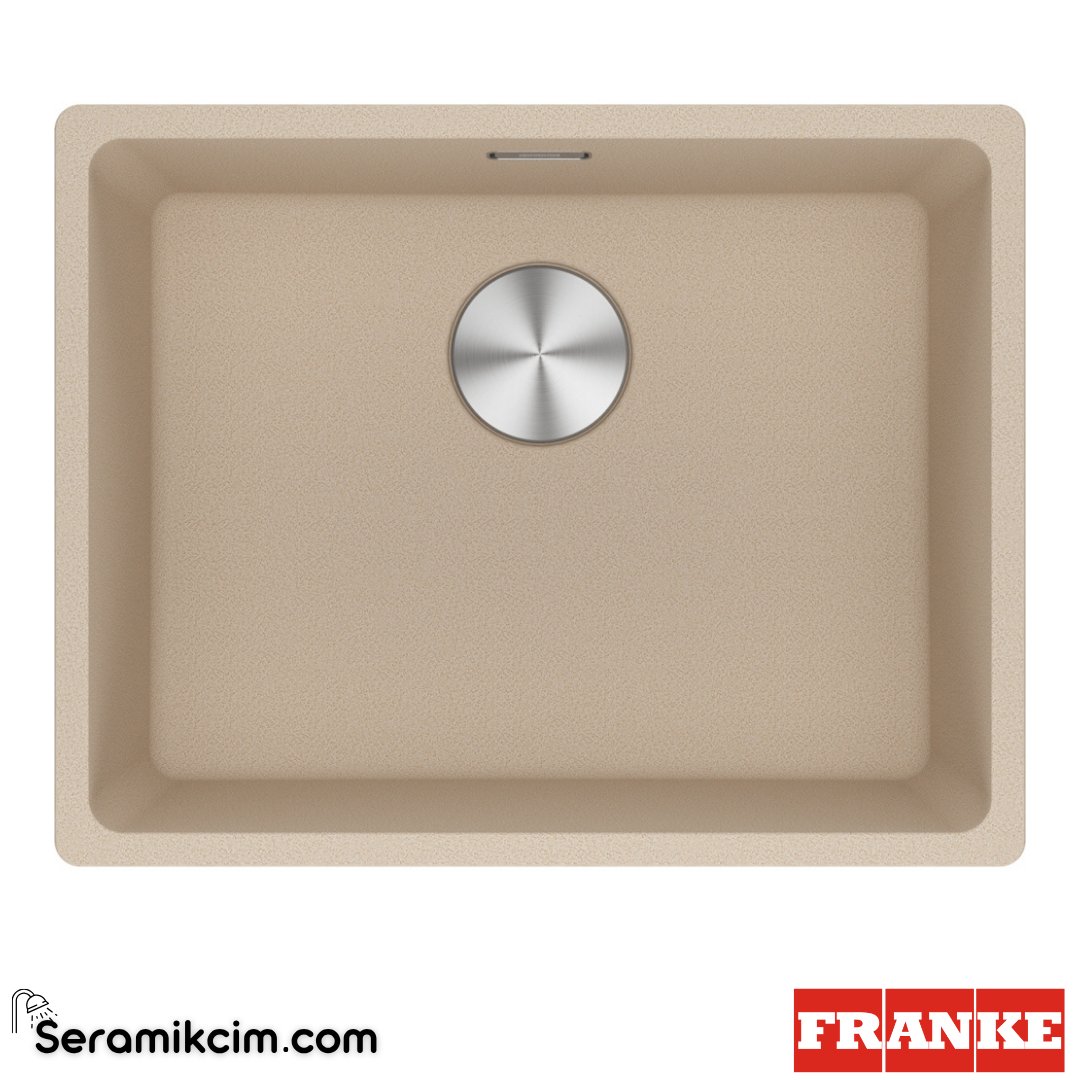 Franke Maris MRG 110-52 Tezgahaltı 1 Gözlü Dikdörtgen 553x433mm Granit Eviye Avena 125.0688.489