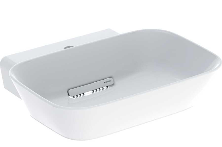 Geberit ONE çanak lavabo, CleanDrain, 50x42.5 cm, batarya delikli, KeraTect® - 505.051.00.1