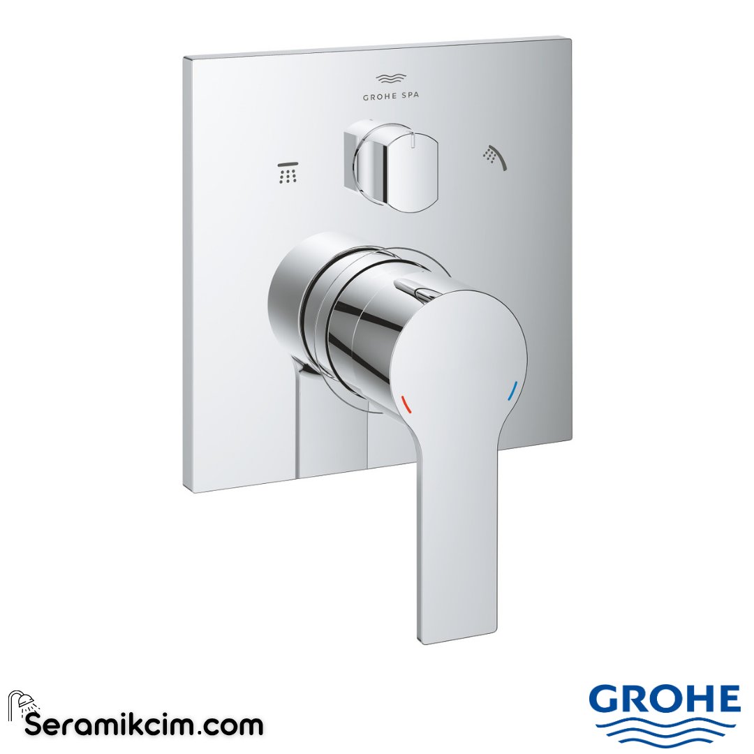 Grohe Allure Ankastre Banyo ve Duş Bataryası (Sıva Üstü Grubu), 3 Yollu Krom 29176001 - 29176001