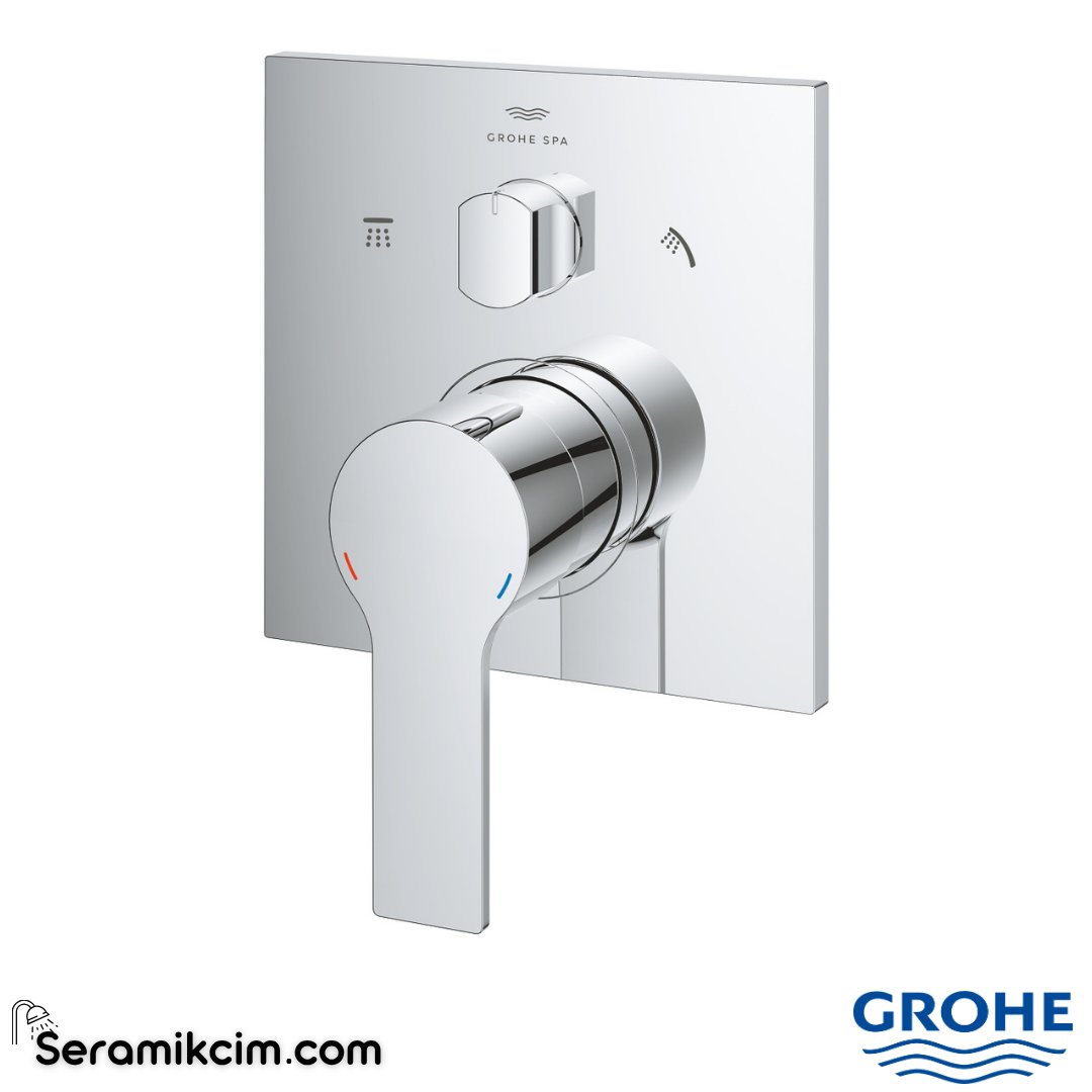 Grohe Allure Ankastre Banyo ve Duş Bataryası (Sıva Üstü Grubu), 3 Yollu Krom 29176001 - 29176001