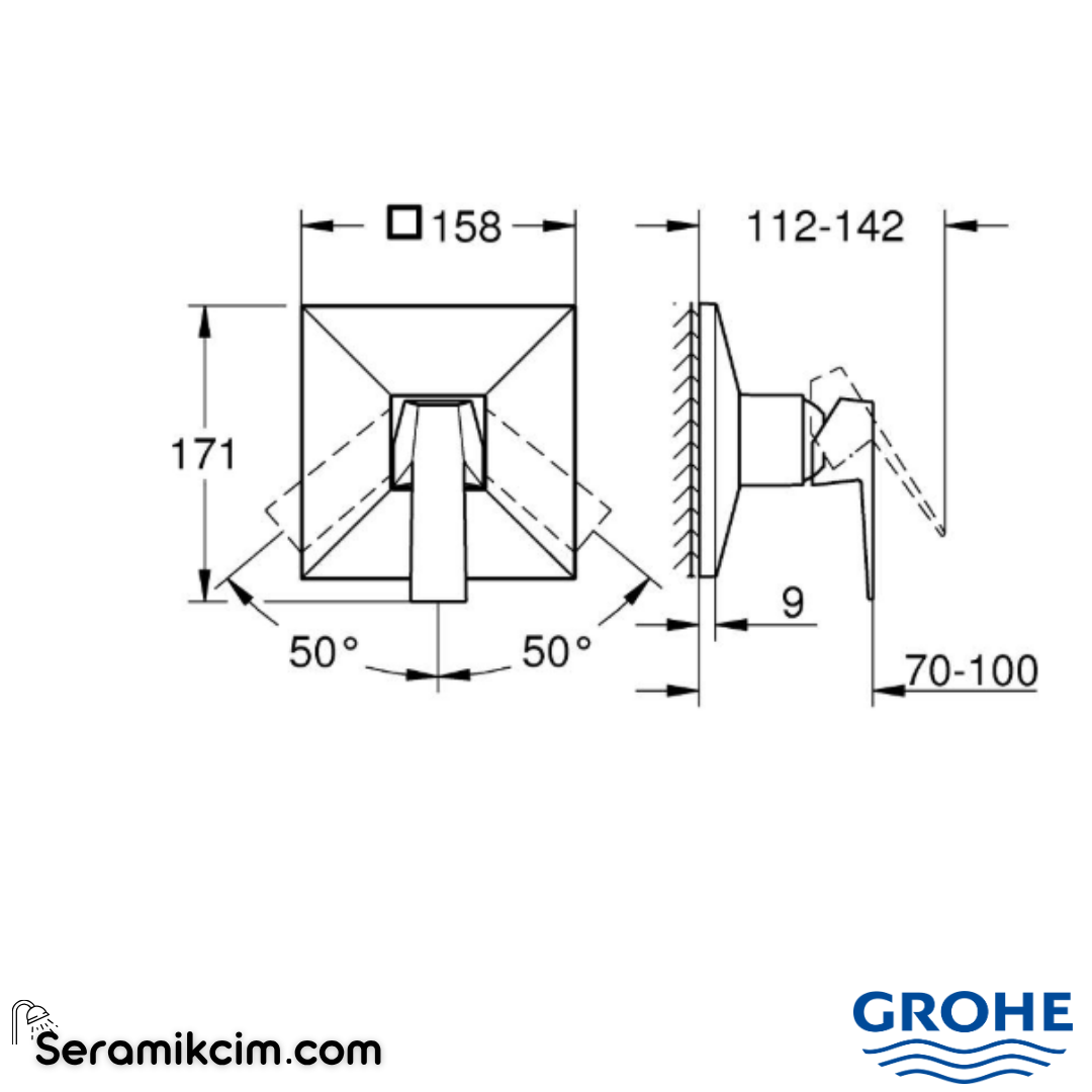 Grohe Allure Brilliant Ankastre Duş Bataryası (Sıva Üstü Grubu) Krom 24277000 - 24277000