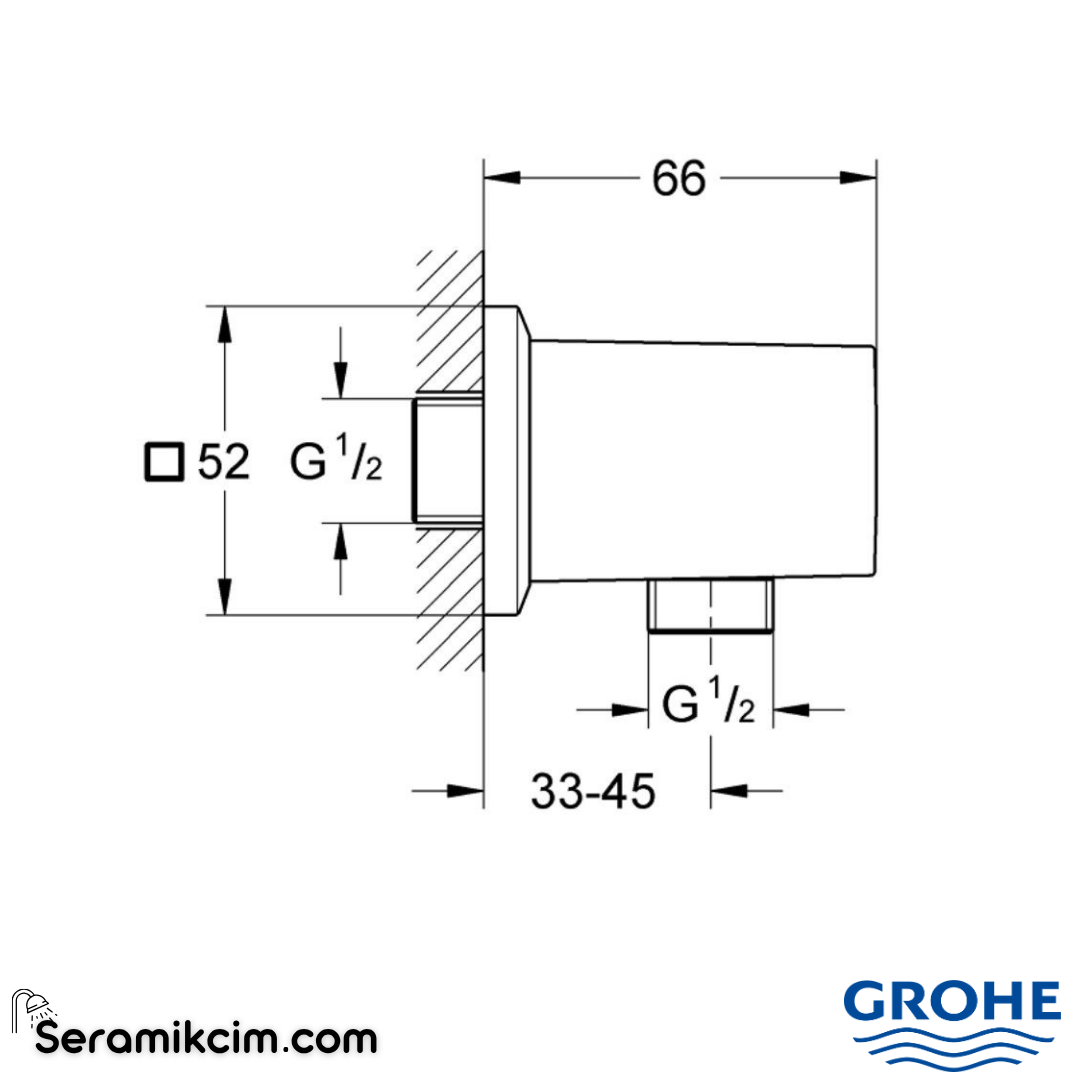 Grohe Allure Brilliant Duş Çıkış Dirseği 26850000 - 26850000