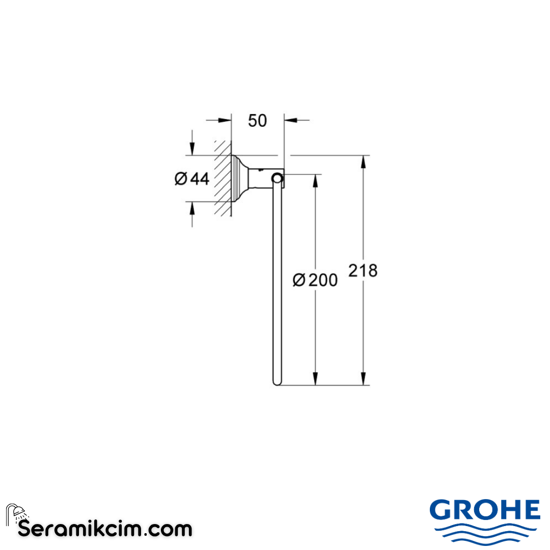 Grohe Essentials Authentic Halka Havluluk Krom 40655001 - 40655001
