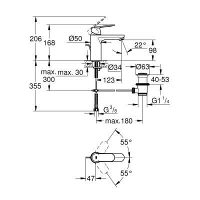 Grohe Eurocosmo Sifon Kumandalı Lavabo Bataryası Krom - 23325000