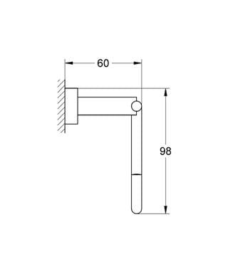 Grohe Eurocube Tuvalet Kağıtlığı Kapaksız, Krom - 40507001