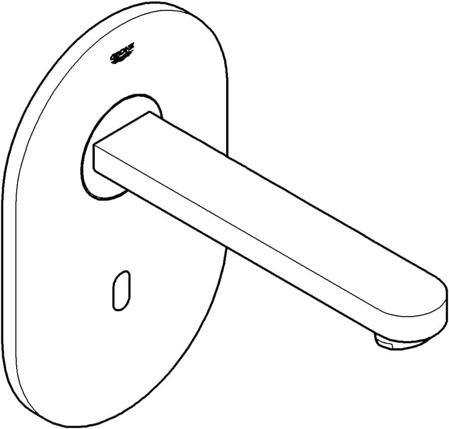Grohe Eurosmart Cosmopolitan E Ankastre Fotoselli Lavabo Bataryası, Tek Su Girişli (Sıva Üstü Grubu), Paslanmaz Çelik