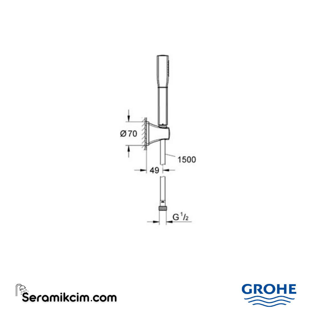 Grohe Grandera Stick Duvar Askısı Seti 1 Akışlı 27993000 - 27993000