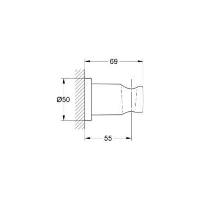 Grohe Rainshower El Duşu Askısı, Paslanmaz Çelik - 27074DC0