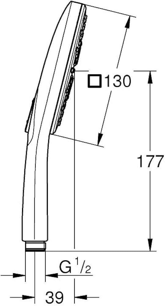 Grohe RainShower SmartActive 130 Cube El Duşu, 3 Akışlı Krom - 26582000