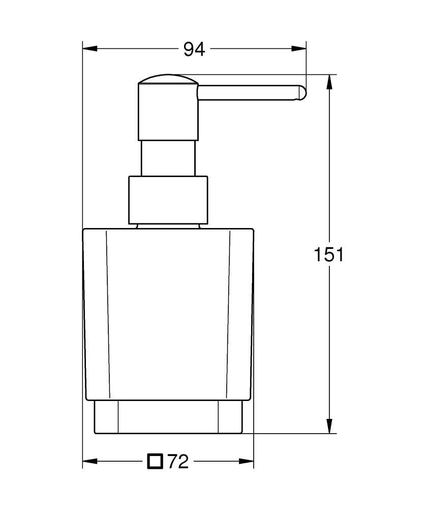 Grohe Selection Cube Sıvı Sabunluk, Duvardan - 40805000