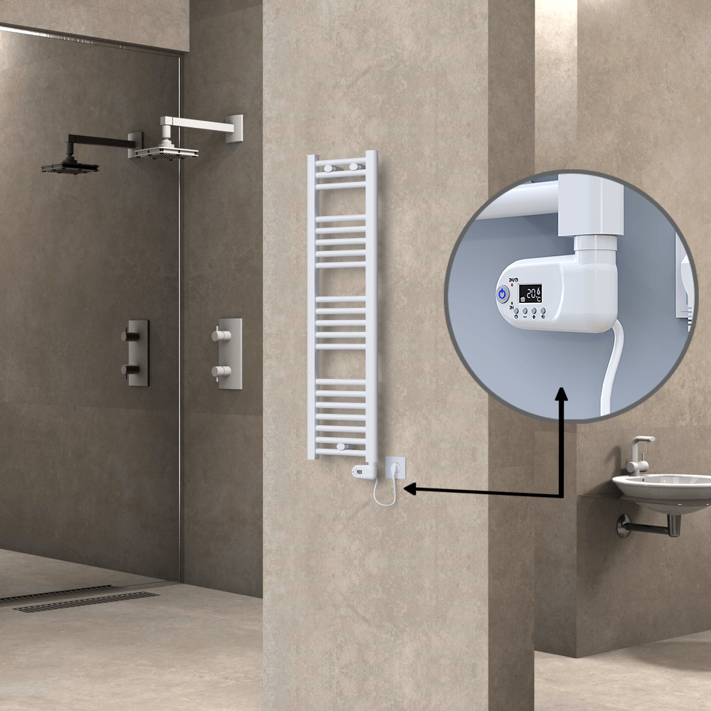 Haiti Elektrikli Havlupan 300x1100 Düz Beyaz Parlak (Thesis Termostat) 300 Watt