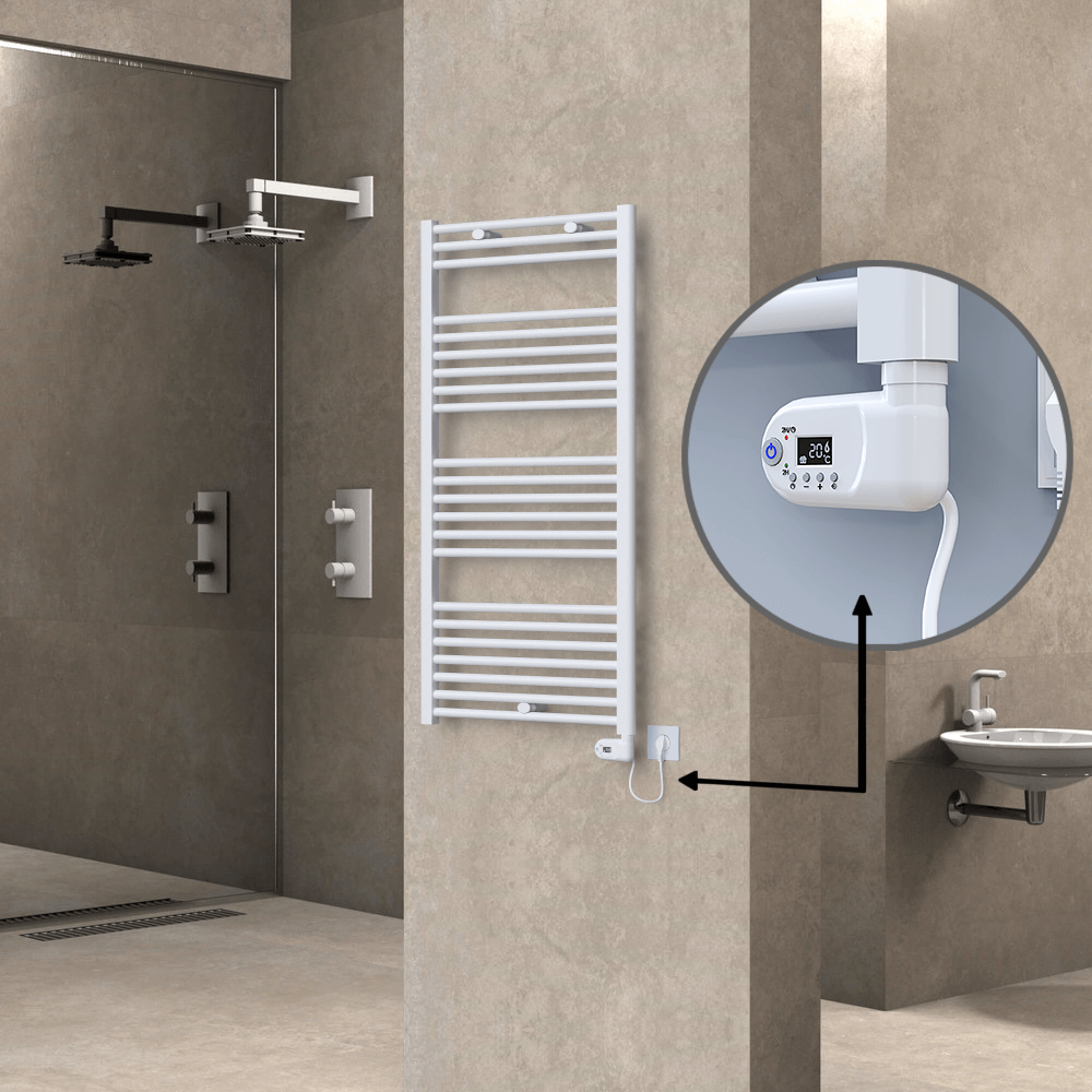 Haiti Elektrikli Havlupan 600x1200 Düz Beyaz Parlak (Thesis Termostat) 600 Watt