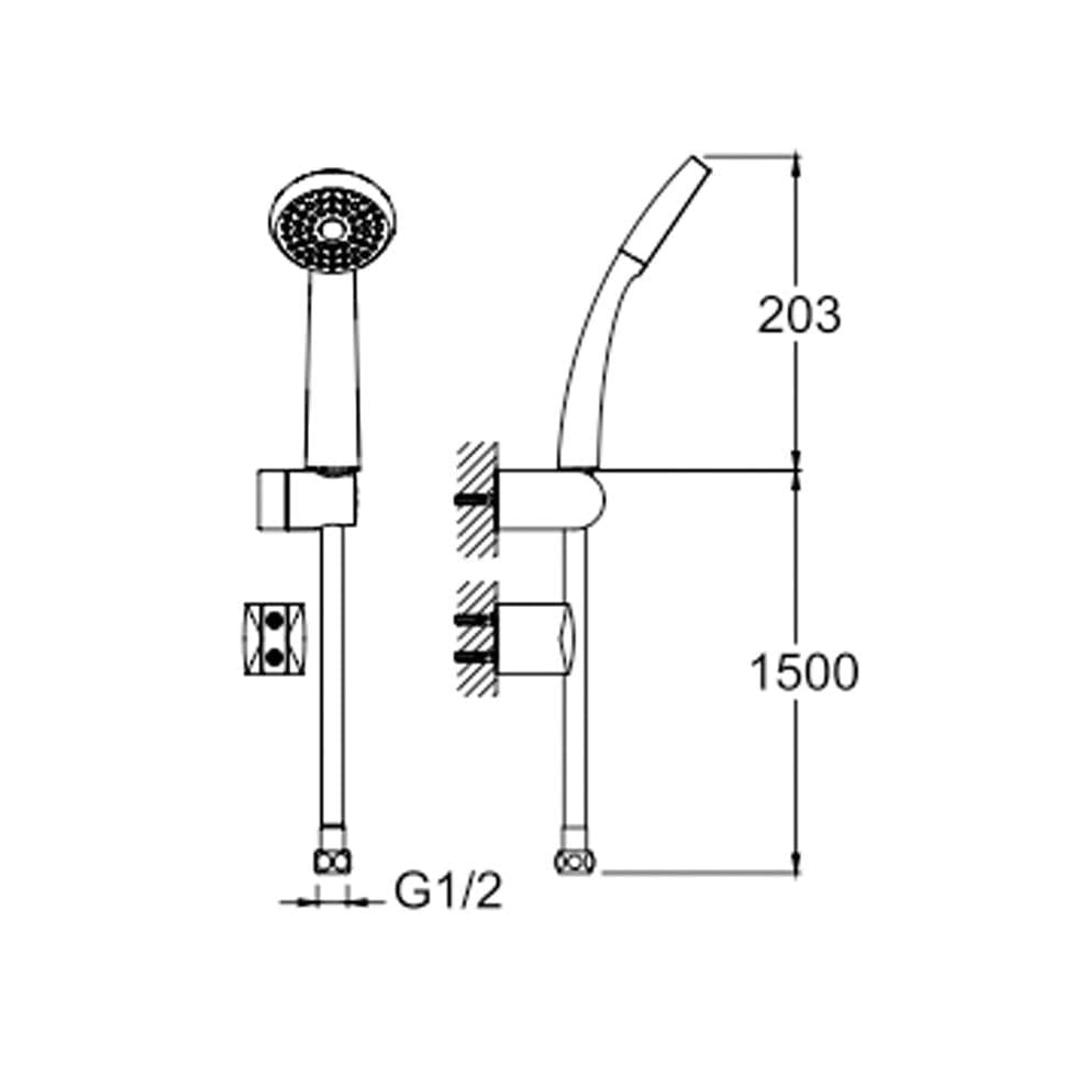 Kale Banyo Raın S80 Solo El Duşu Takımı - 1F - 410200504974