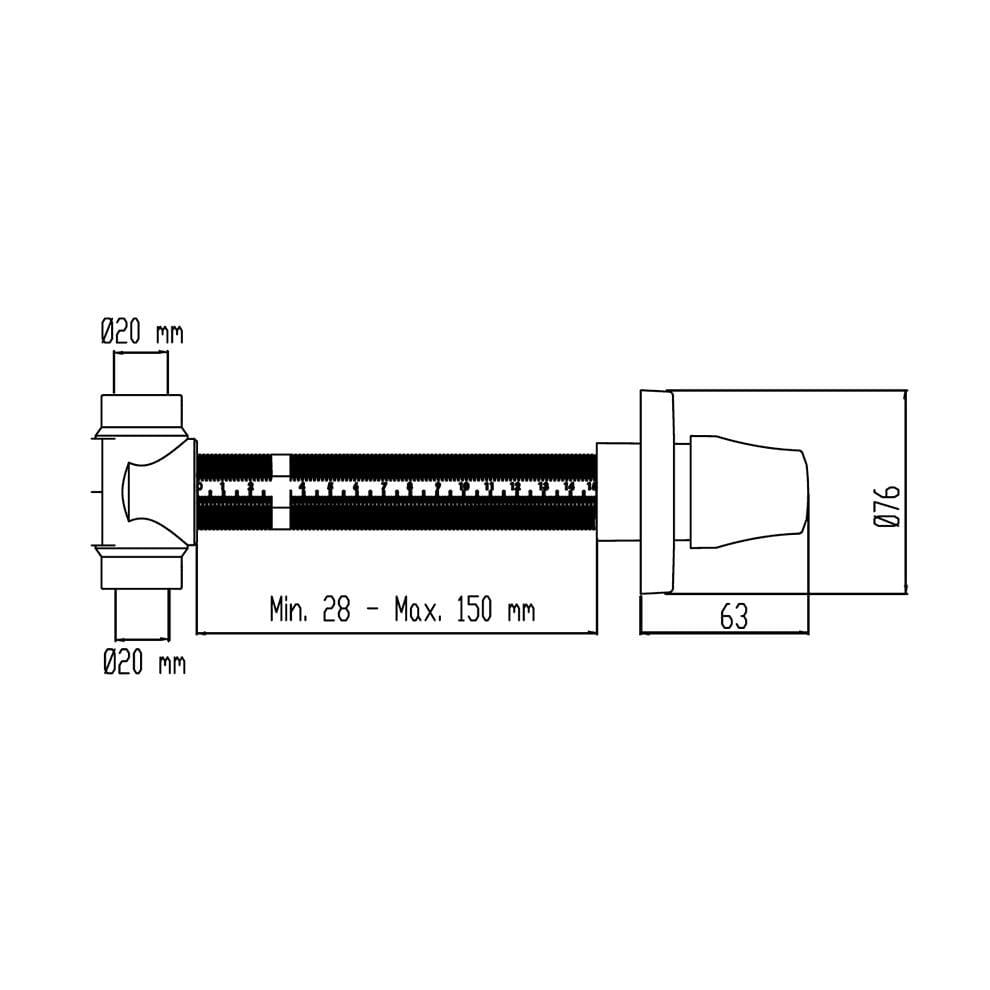 Kale Banyo V100 Ankastre Stop Valf Pprc Sıvaaltı 180° Aç Kapa Ø20 Mm - Kutulu - 410200502834