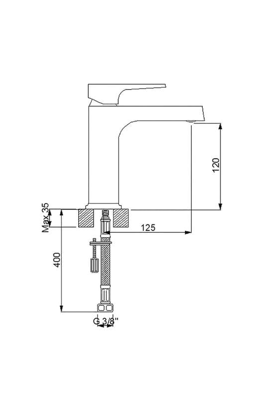 Newarc  Aqua Lavabo Bataryası Sütlü Kahve 941521SK