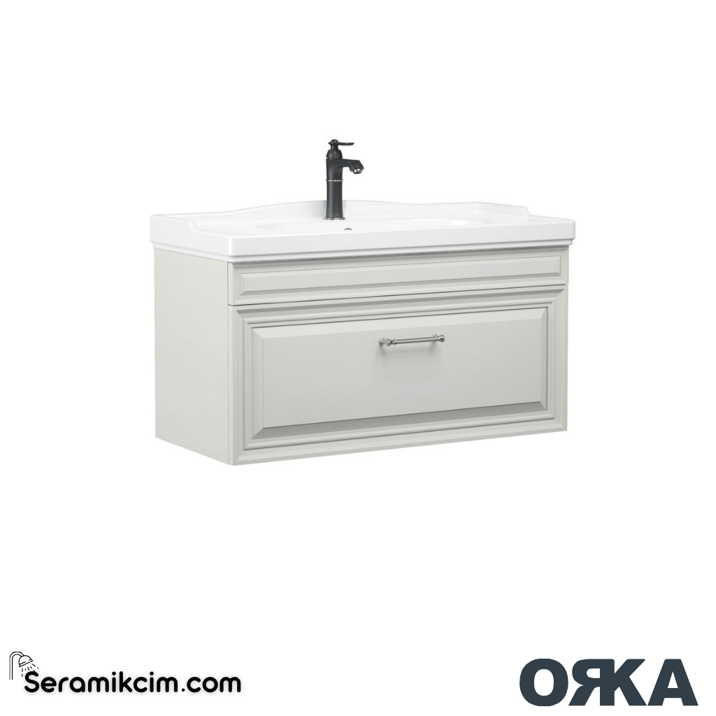 Orka Design 85cm Banyo Dolabı Set Mat Kaşmir - ORK050.85.03.TKM