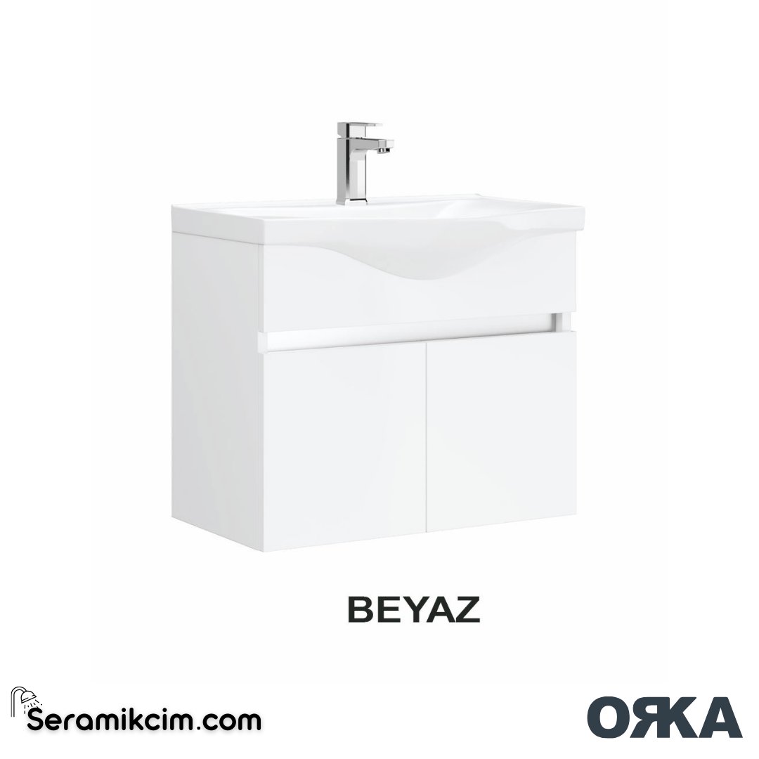 Orka Dinar 100cm Banyo Dolabı Set Beyaz - ORK05.100.01.TKM