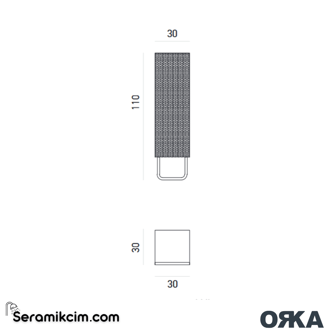 Orka Noto 47cm Açık Raflı Boy Dolabı Sol Mat Beyaz - ORK.BYD1232