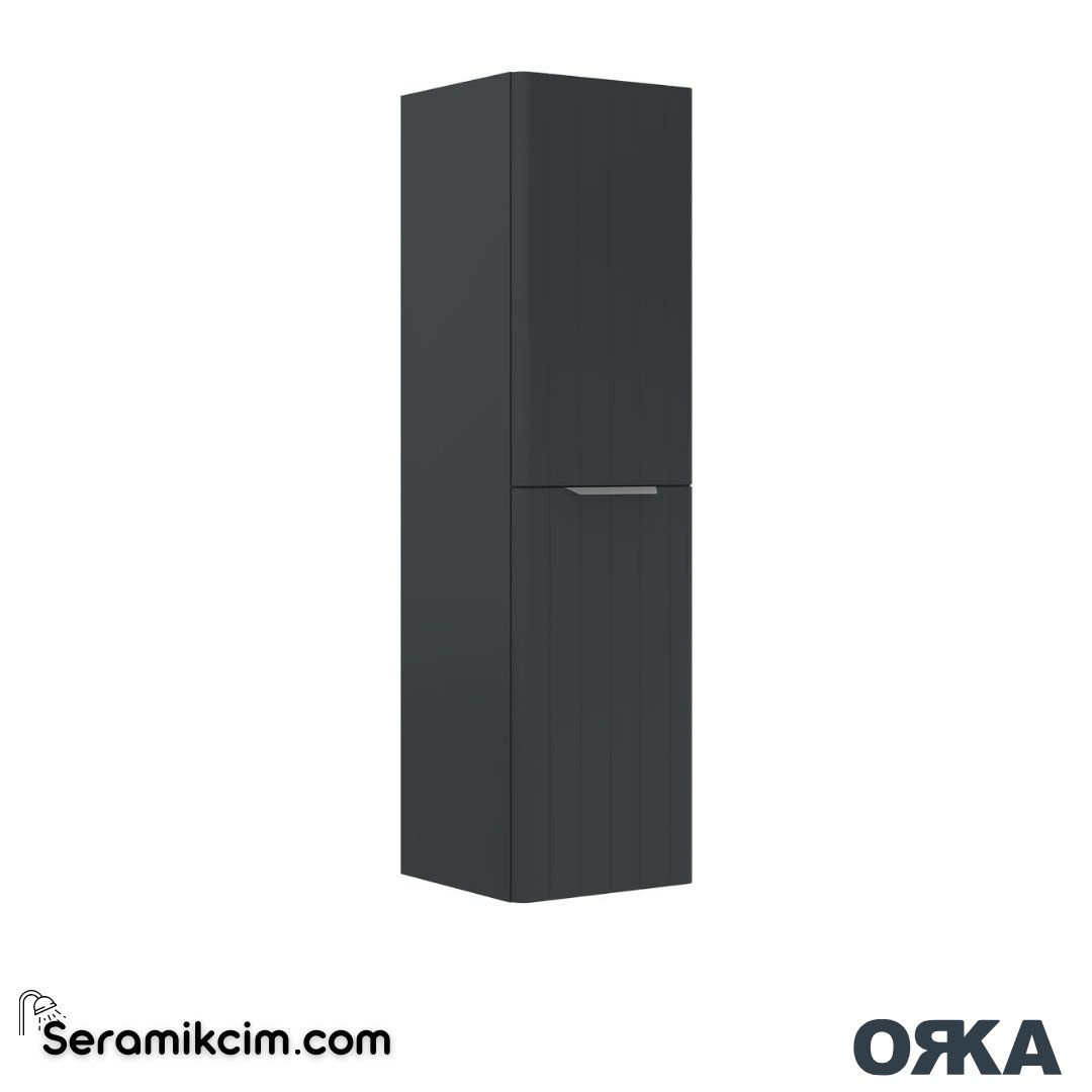 Orka Procida 40cm Boy Dolabı Sağ Mat Antrasit - ORK.BYD1146
