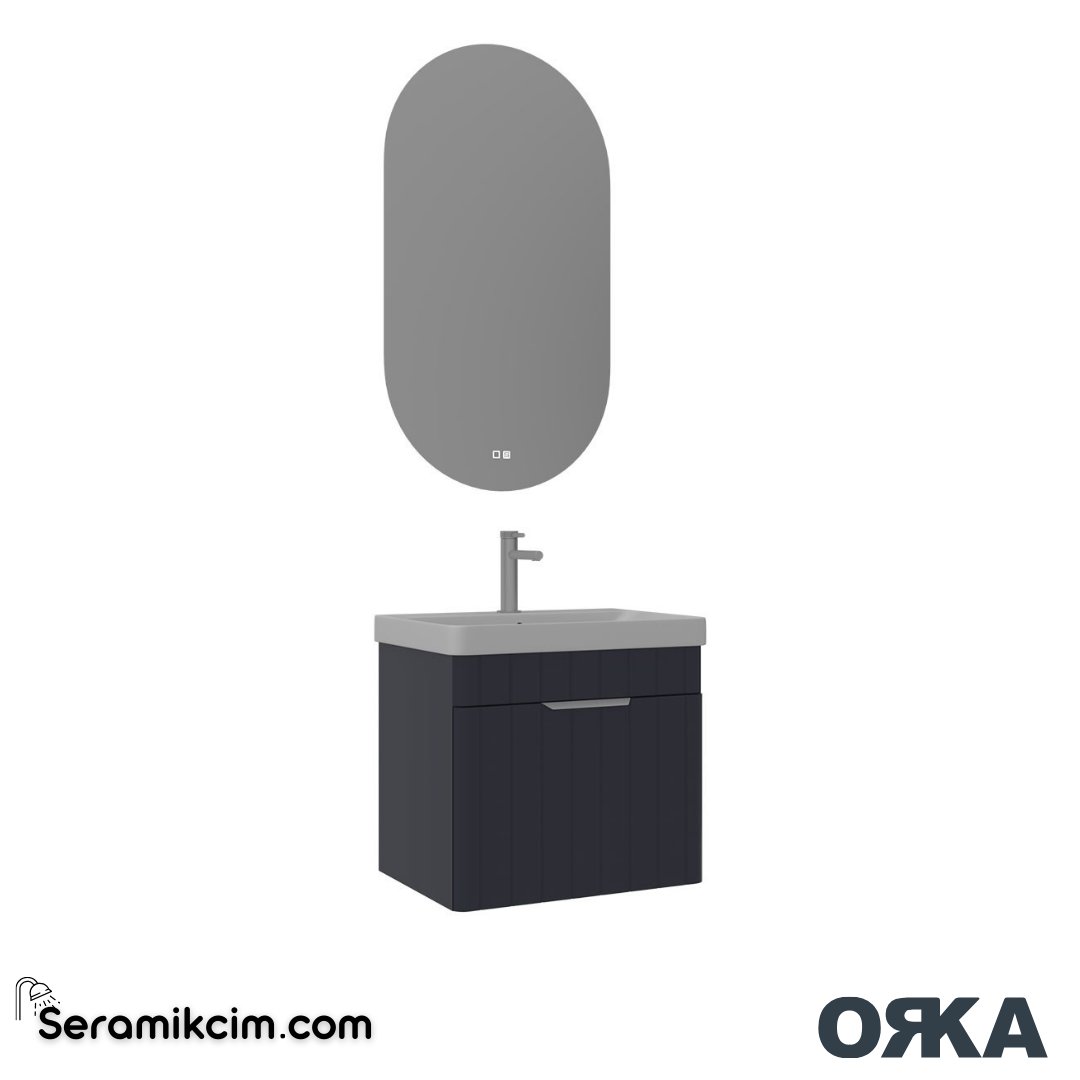 Orka Procida 60cm Banyo Dolabı Set Mat Lacivert - ORK201.60.04.TKM