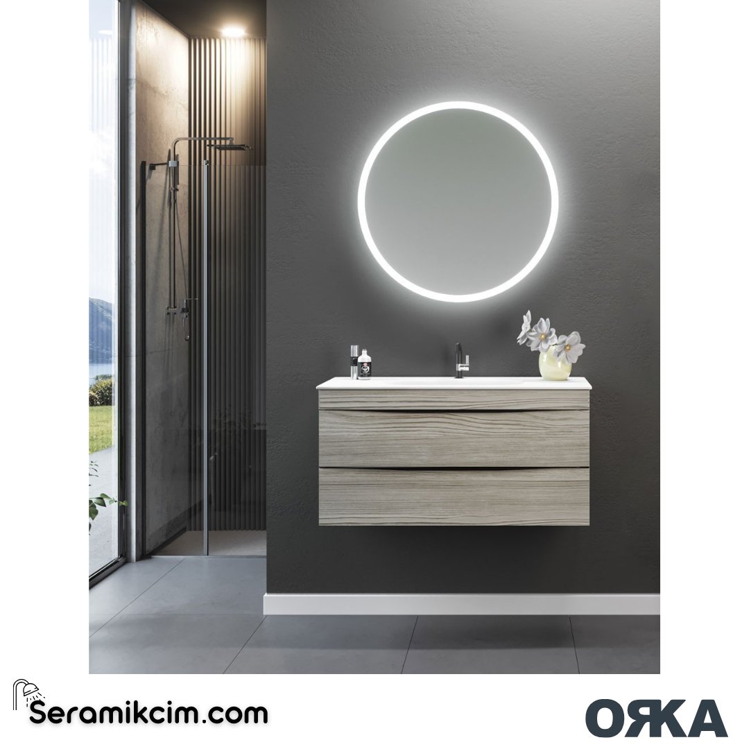 Orka Vento 100cm Banyo Dolabı Set Dublin - ORK272.100.01.TKM