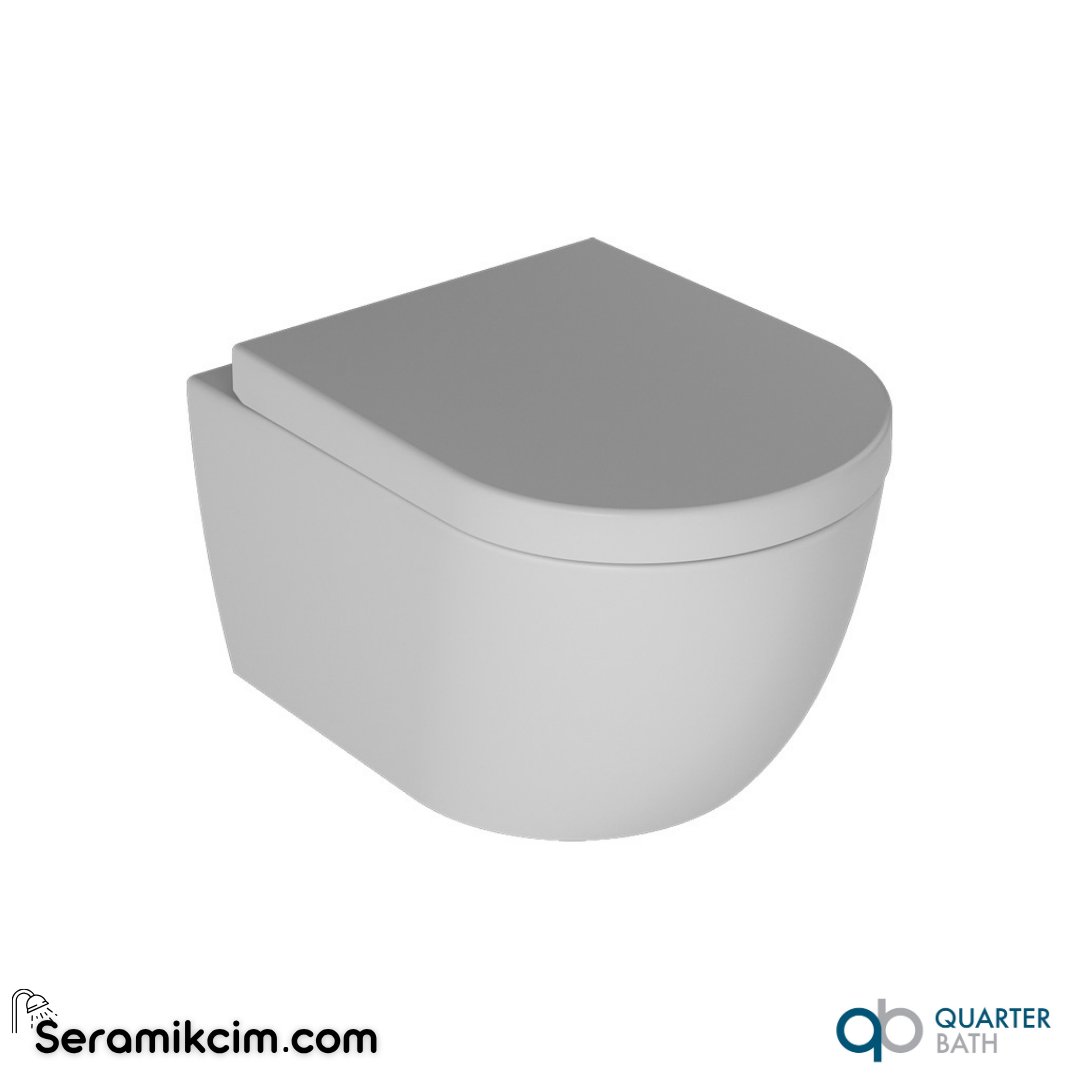 Quarter Bath Deep Rimless Asma Klozet 54cm Mat Beyaz - 70DE03054.06.1.3.01
