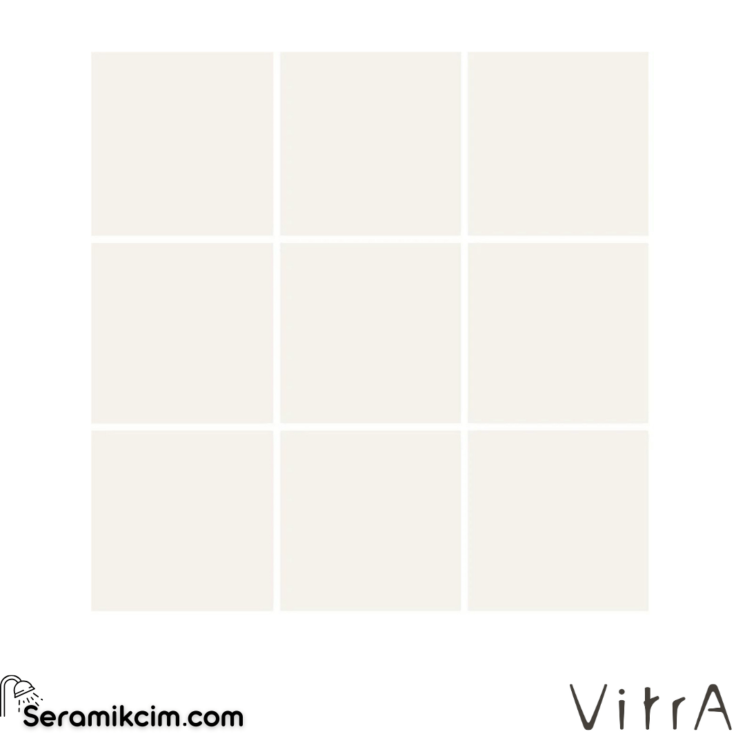 Vitra 10X10 Uni Super Beyaz Mat R10B (Nf) Nr