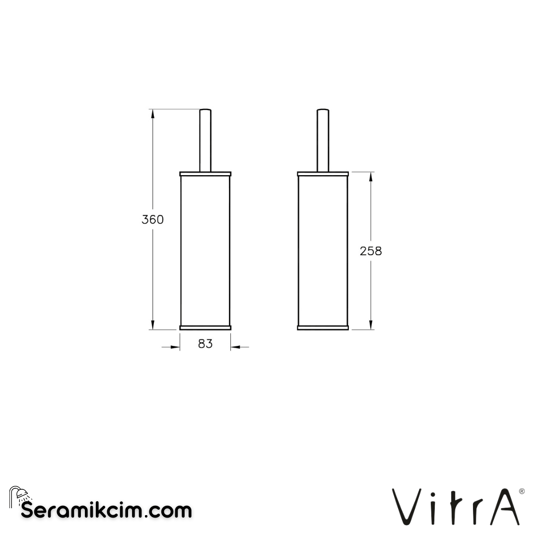 VitrA Arkitekta Tuvalet Fırçalığı (yerden) A44382 - A44382