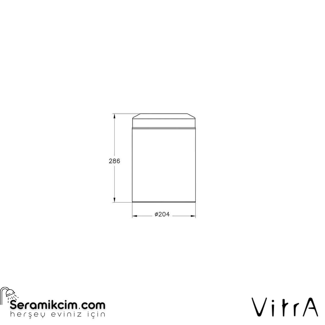 Vitra Base 200 Çöp Kovası, 5L, Siyah