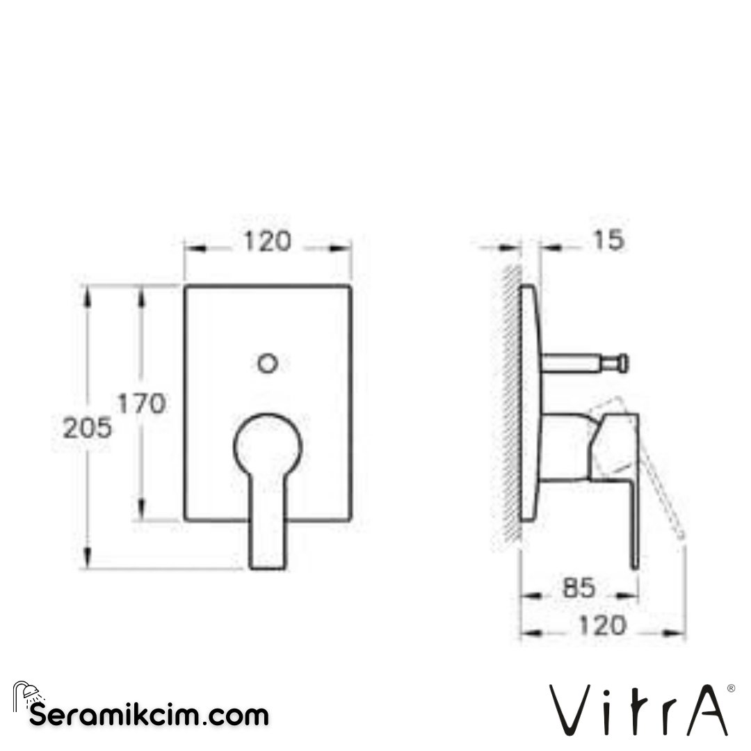 VitrA Flo S Ankastre Banyo Bataryası (sıva üstü grubu) Altın A4221223 - A4221223