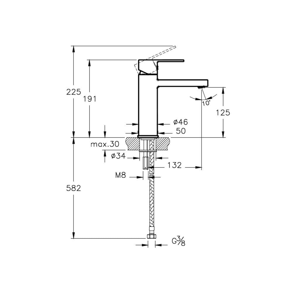VitrA Flo S Yüksek Lavabo Bataryası Altın A4259323 - A4259323
